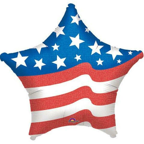 Loftus International 19 in. Patriotic Star Shape Balloon A0-5935